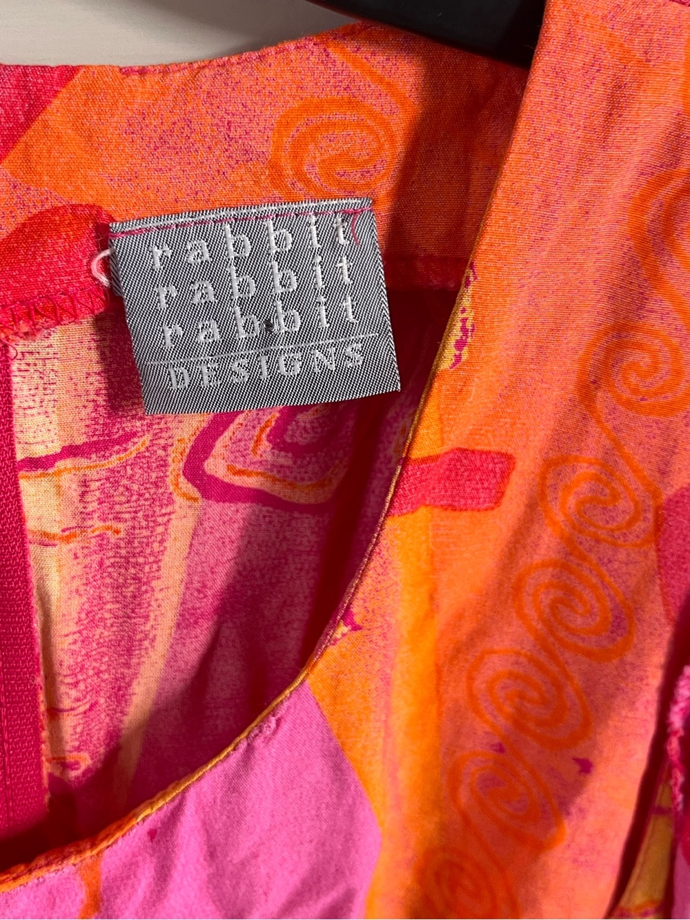 VTG Rabbit Rabbit Rabbit Designs Dress Sleeveless Abstract Tank Tropical SZ 4 P - Picture 4 of 8